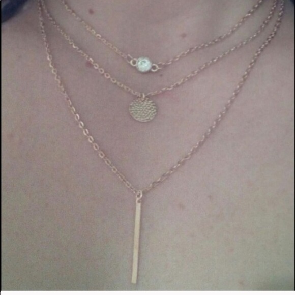 (B3) Triple Layer Necklace - Picture 3 of 5